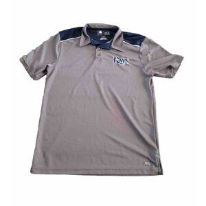 Tampa Bay Rays Polo Shirt Size Large Blue Gray Florida Baseball MLB